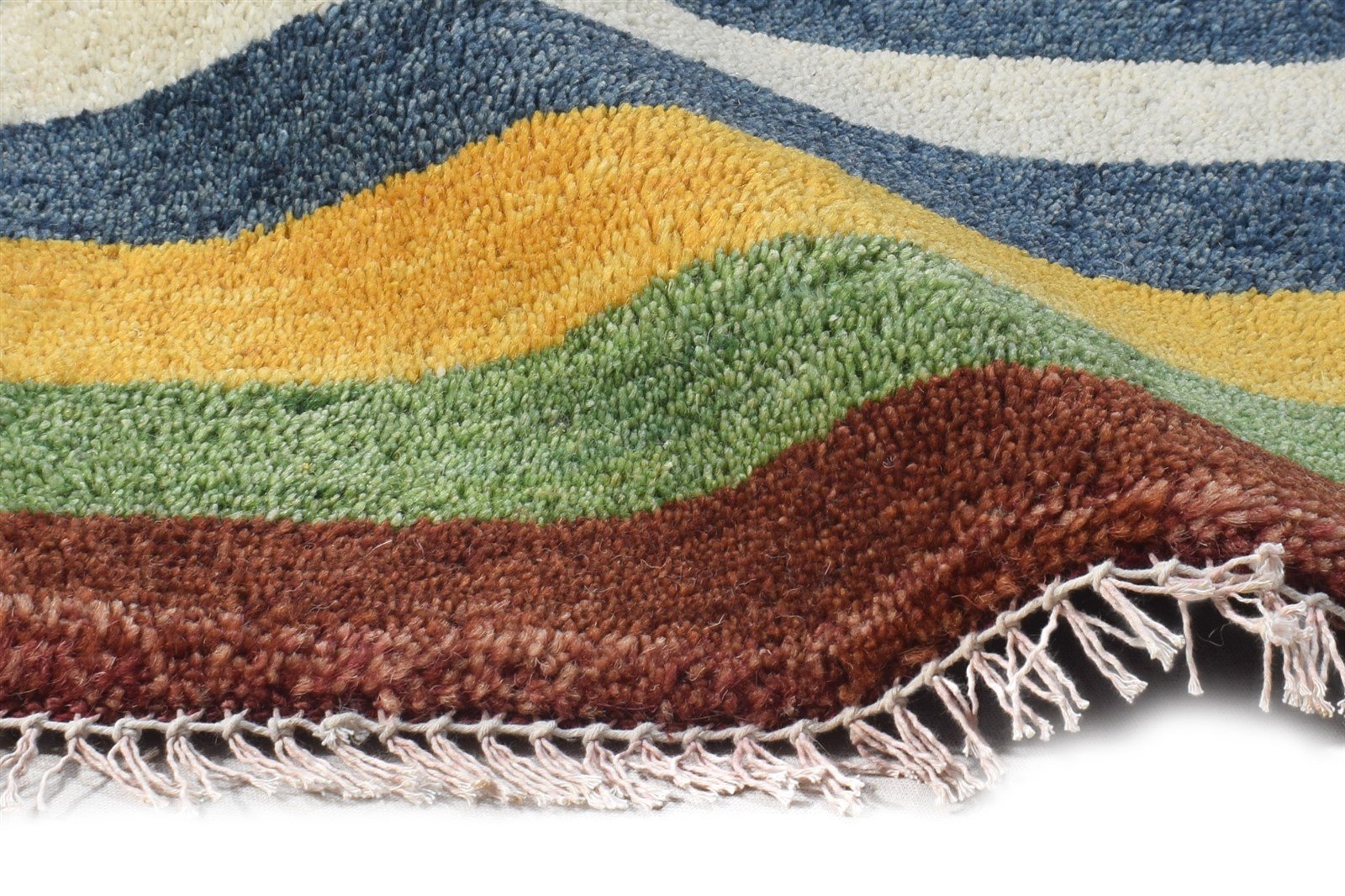 Hand Knotted Multi Color Wool Rug 1X2 Tribal Gabbeh Southwestern Small Carpet   7864509071509