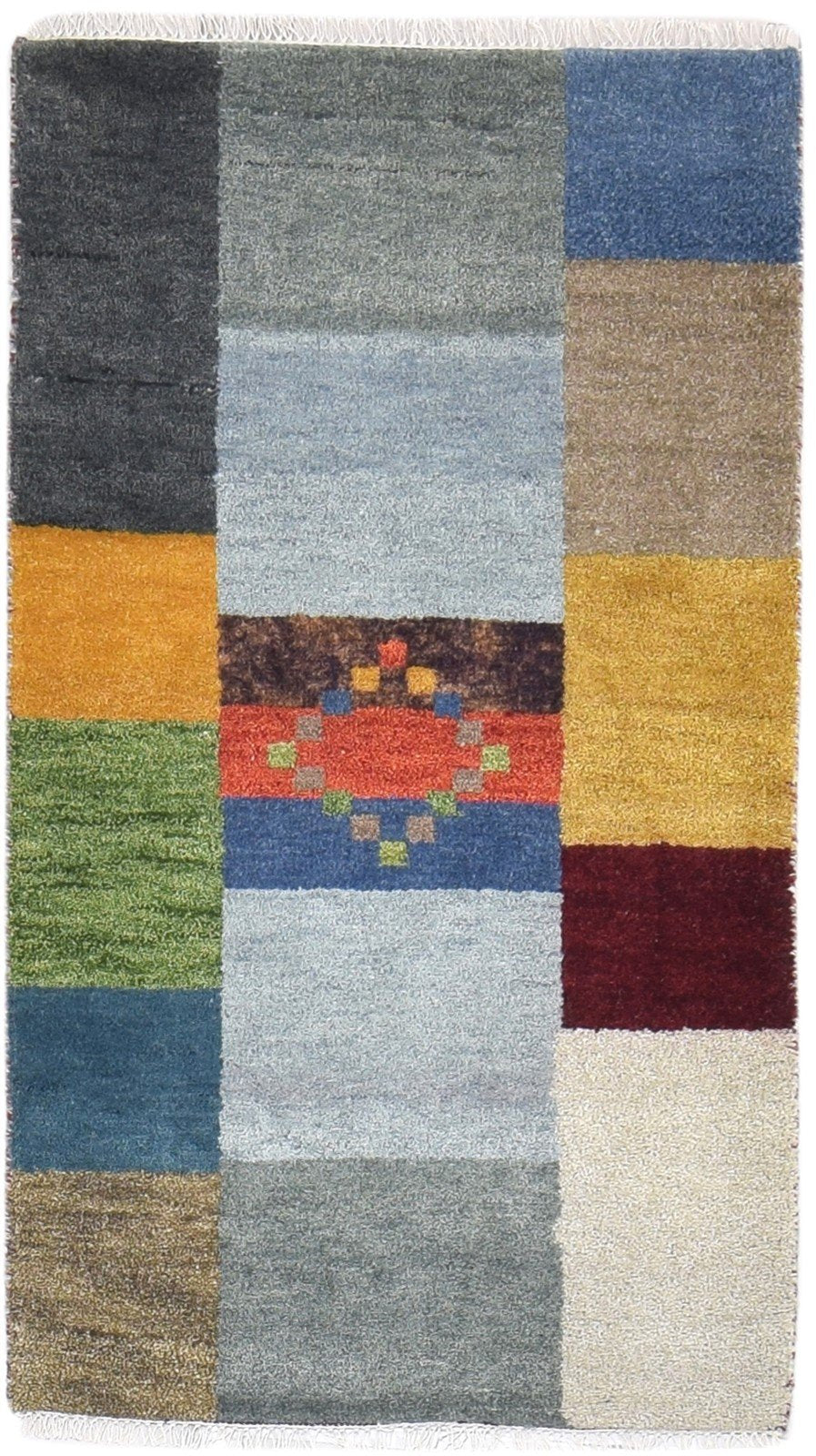 Jaymee Hand Knotted Multi Color Wool Rug 2'6 X 5' Persien Gabbeh Tribal   7864316723349
