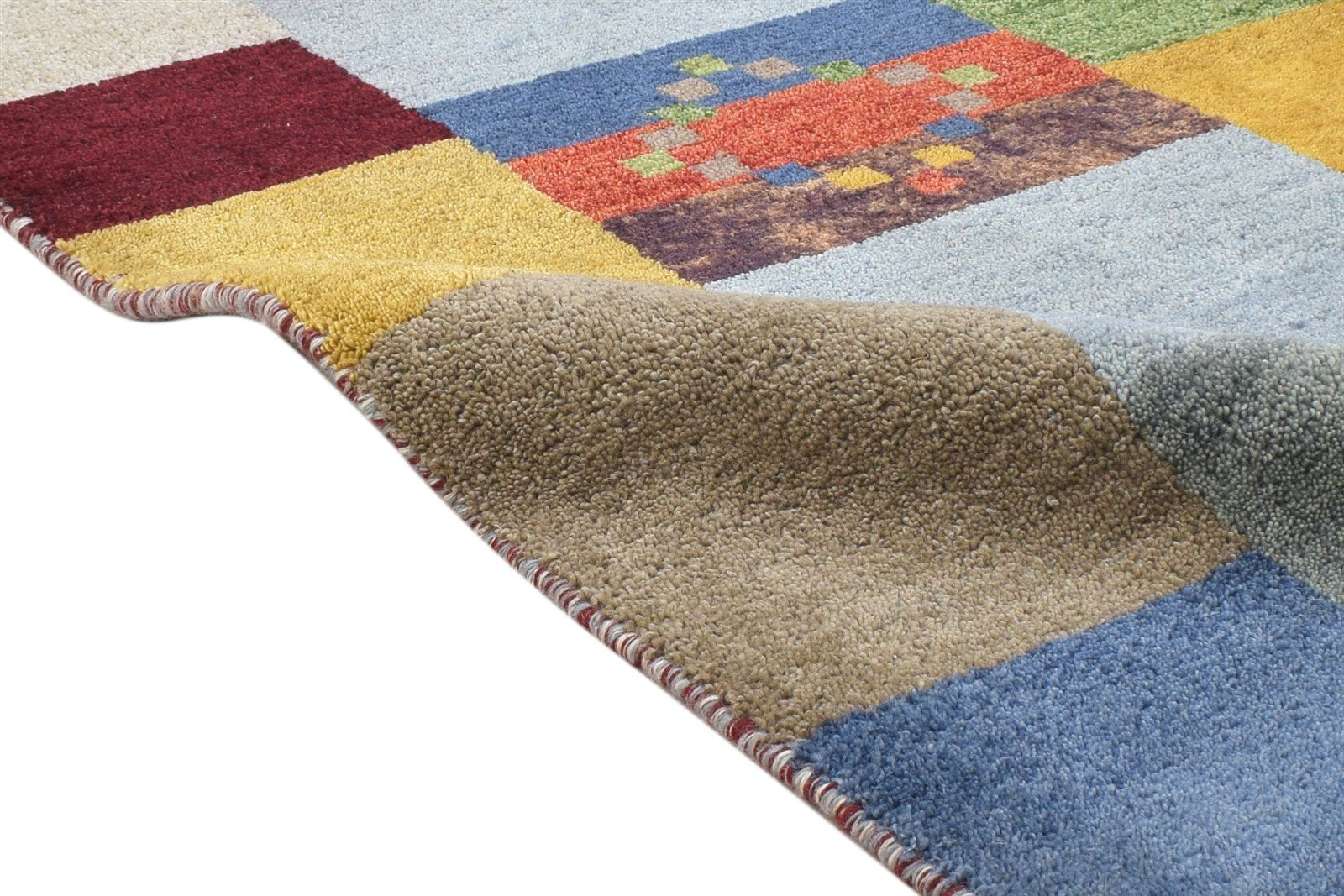 Jaymee Hand Knotted Multi Color Wool Rug 2'6 X 5' Persien Gabbeh Tribal   7864316723349