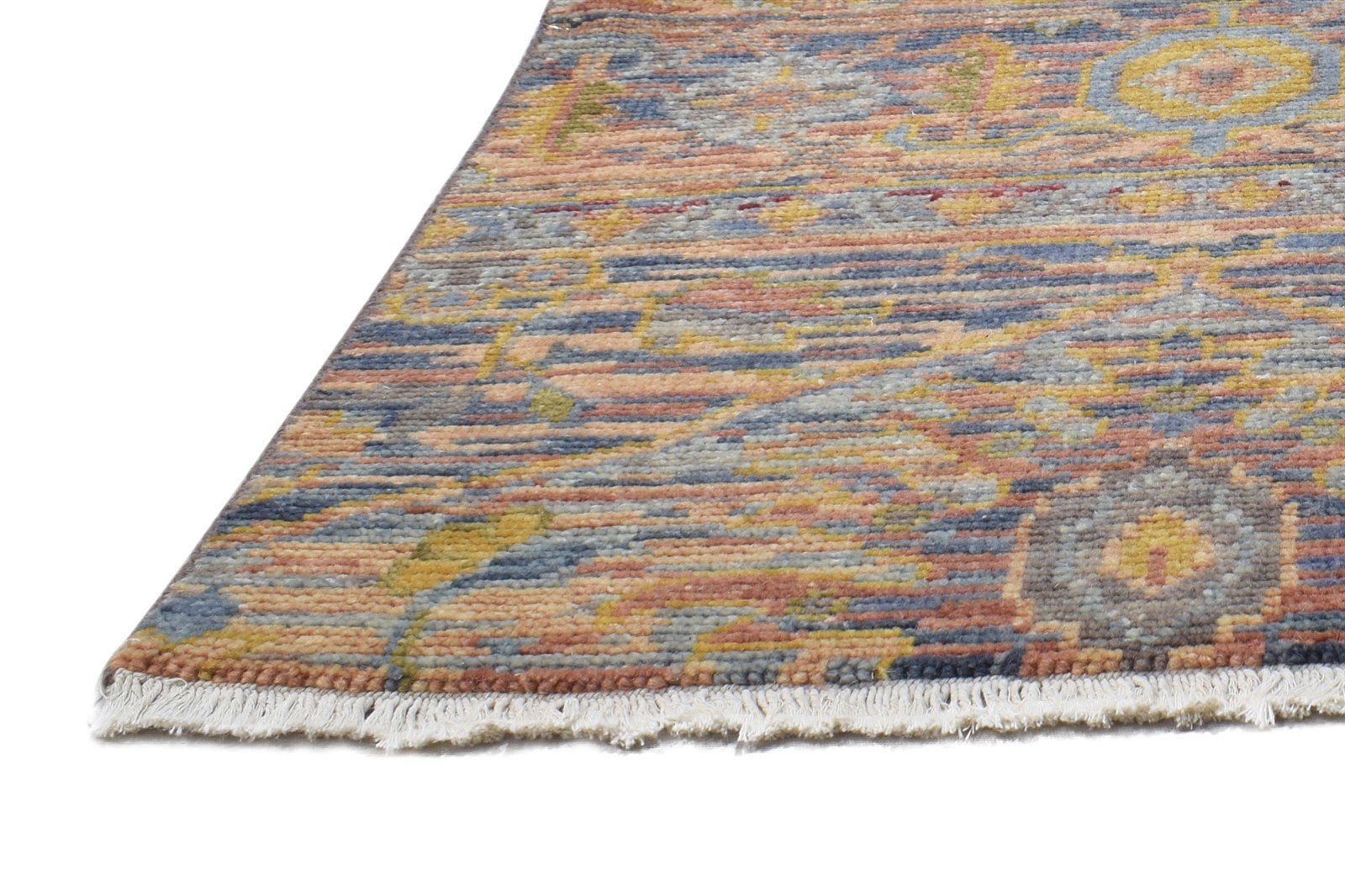 Hand Knotted Multi Color Wool Rug 2X2 Modern Heriz-Indian Oriental Small Carpet   7864120672405