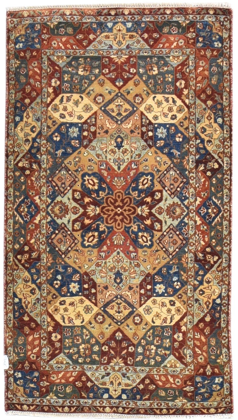 Hand Knotted Multi Color Wool Rug 3' X 5' Persian Agra Oriental Small Carpet   7864594792597