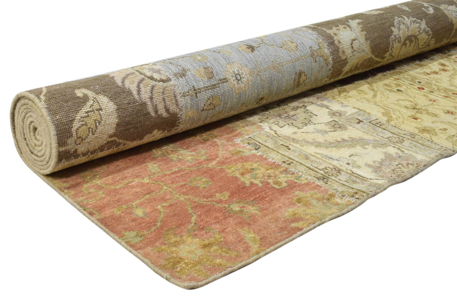 Hand Knotted Multi Color Wool Rug 8X10 Persian Oriental Patchwork Large Carpet   7860694679701