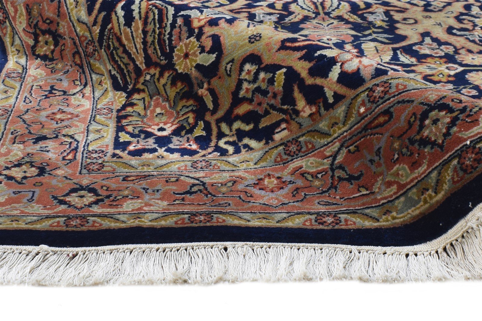 Hand Knotted Navy Blue Wool Rug 3' X 6' Persian Bijar Oriental Room Size Carpet   7864676319381