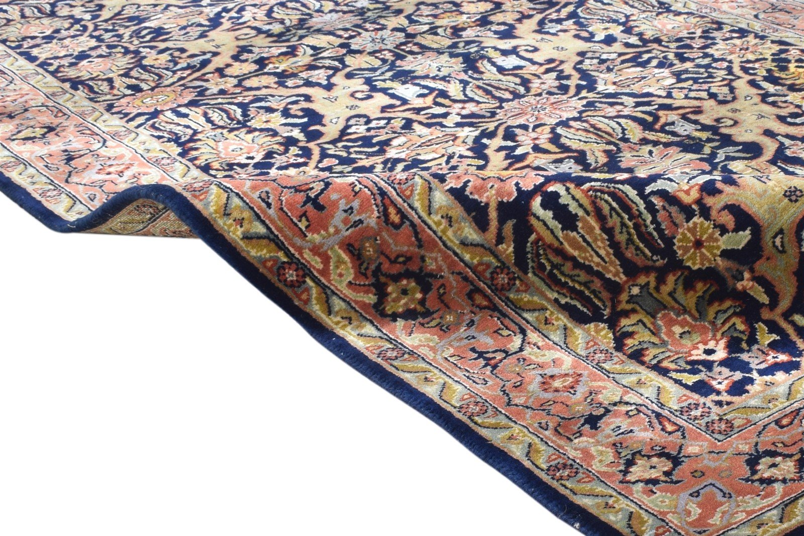 Hand Knotted Navy Blue Wool Rug 3' X 6' Persian Bijar Oriental Room Size Carpet   7864676319381