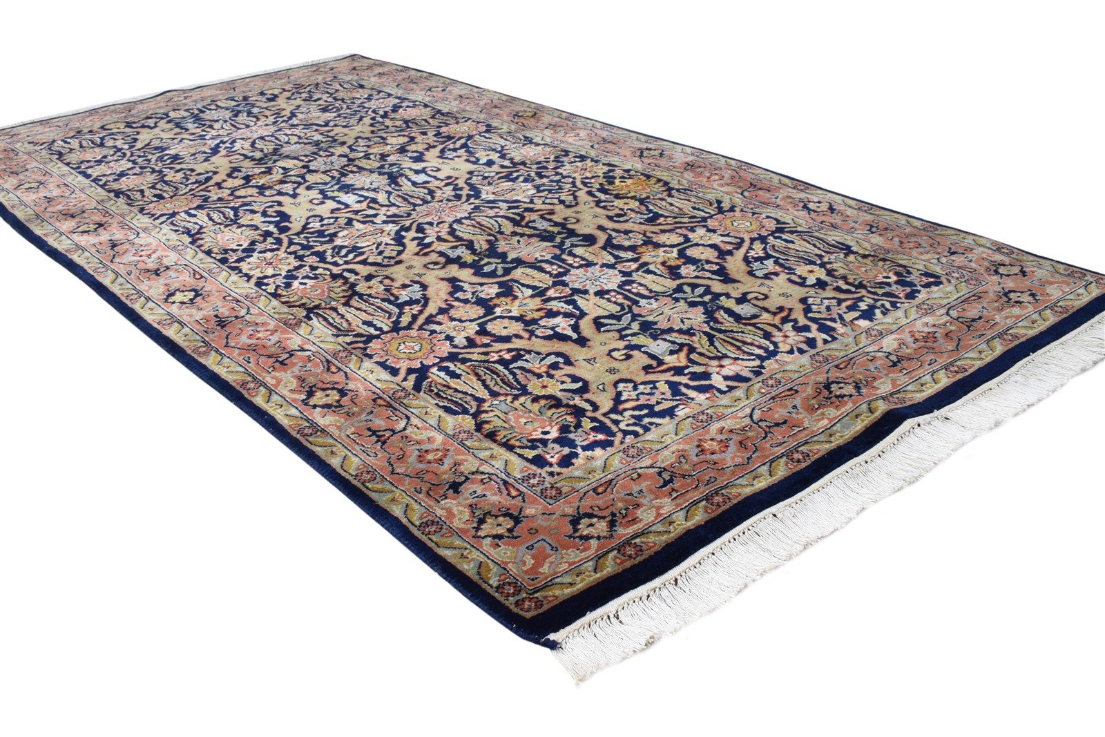 Hand Knotted Navy Blue Wool Rug 3' X 6' Persian Bijar Oriental Room Size Carpet   7864676319381