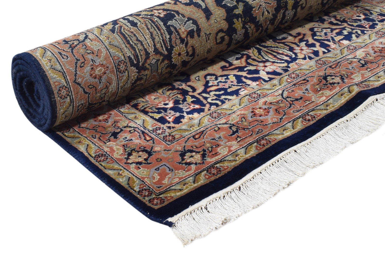 Hand Knotted Navy Blue Wool Rug 3' X 6' Persian Bijar Oriental Room Size Carpet   7864676319381