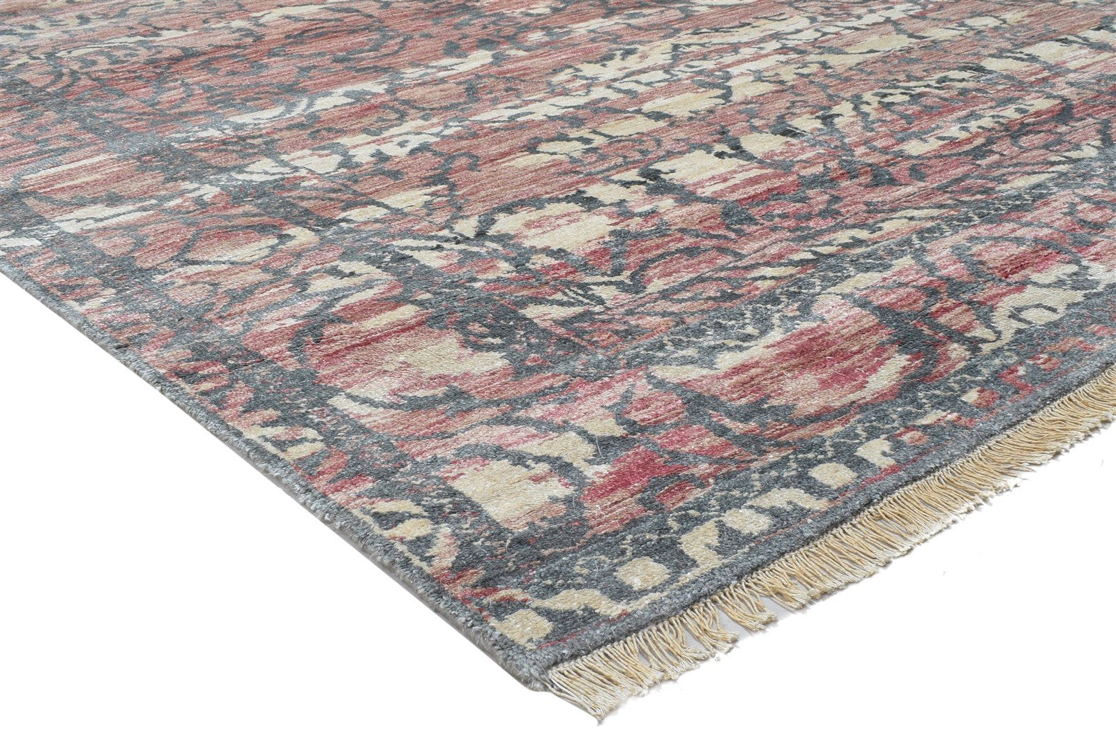 Hand Knotted Pink Silk Rug 8' X 10' Persian Moroccan Oriental Large Carpet   7864102748309