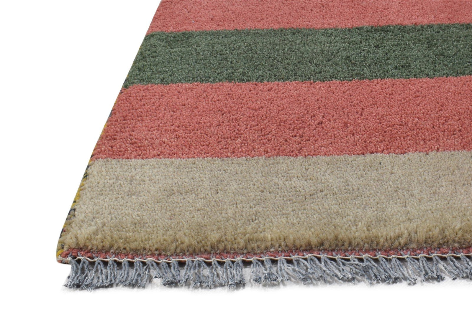 Hand Knotted Pink Wool Rug 1' X 2' Tribal Gabbeh Southwestern Small Carpet   7864499142805