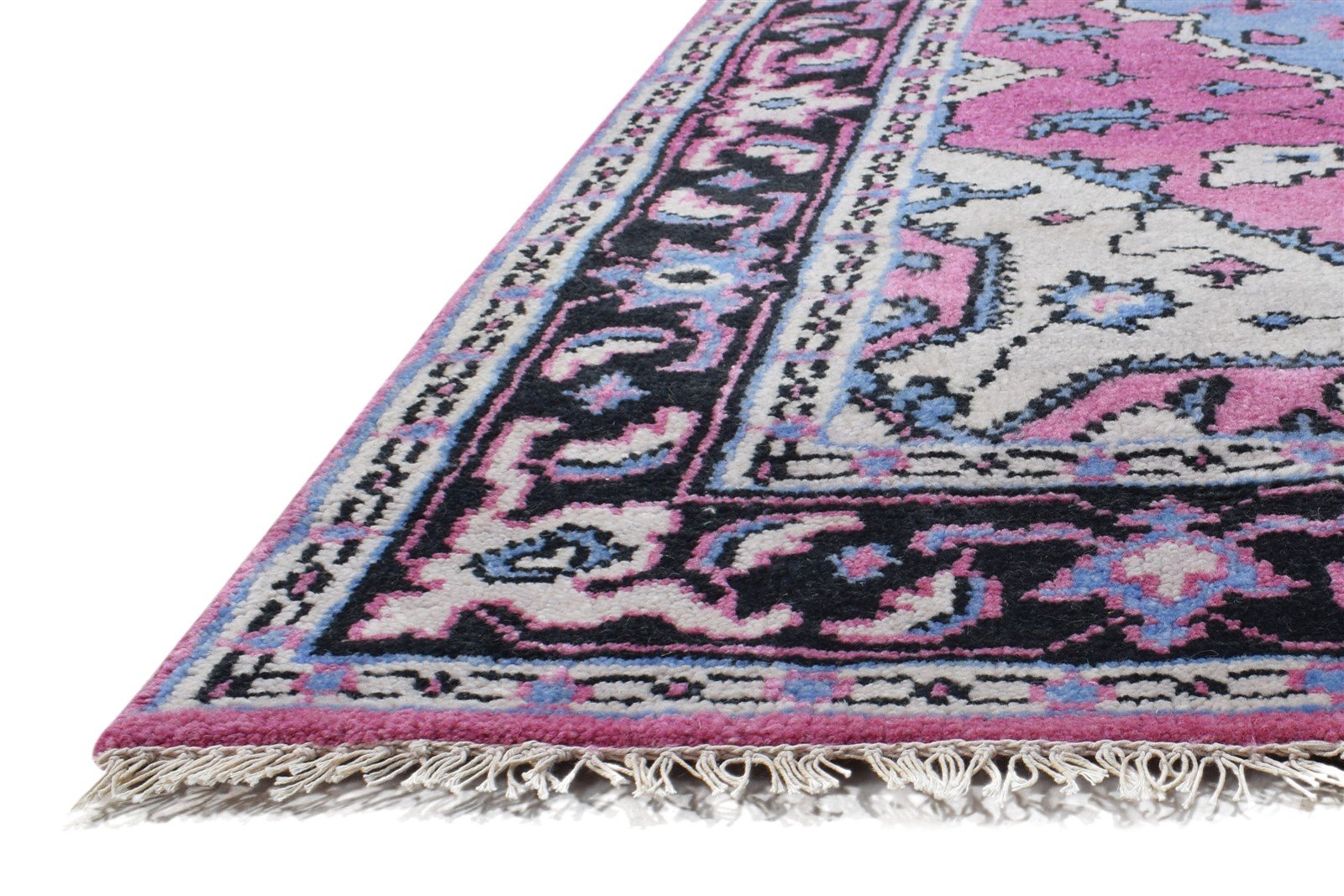 Hand Knotted Pink Wool Rug 4' X 8' Persian Serapi Oriental Room Size Runner   7864982438037