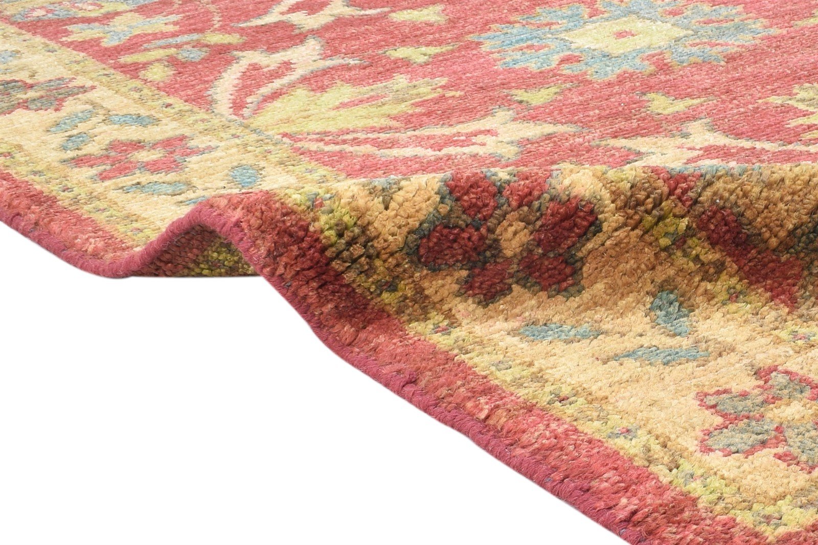 Hand Knotted Red Jute Rug 5' X 7' Persian Oushak Oriental Room Size Carpet   7864406114453
