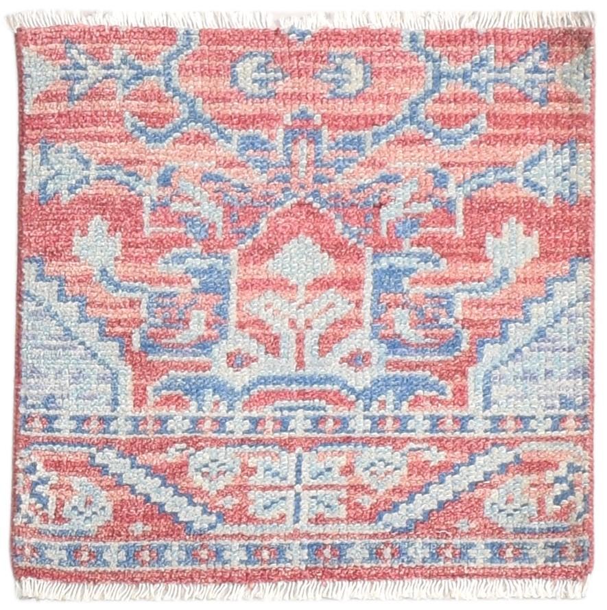 Hand Knotted Red Wool Rug 2' X 2' Persian Oushak Oriental Small Carpet   7864927322261
