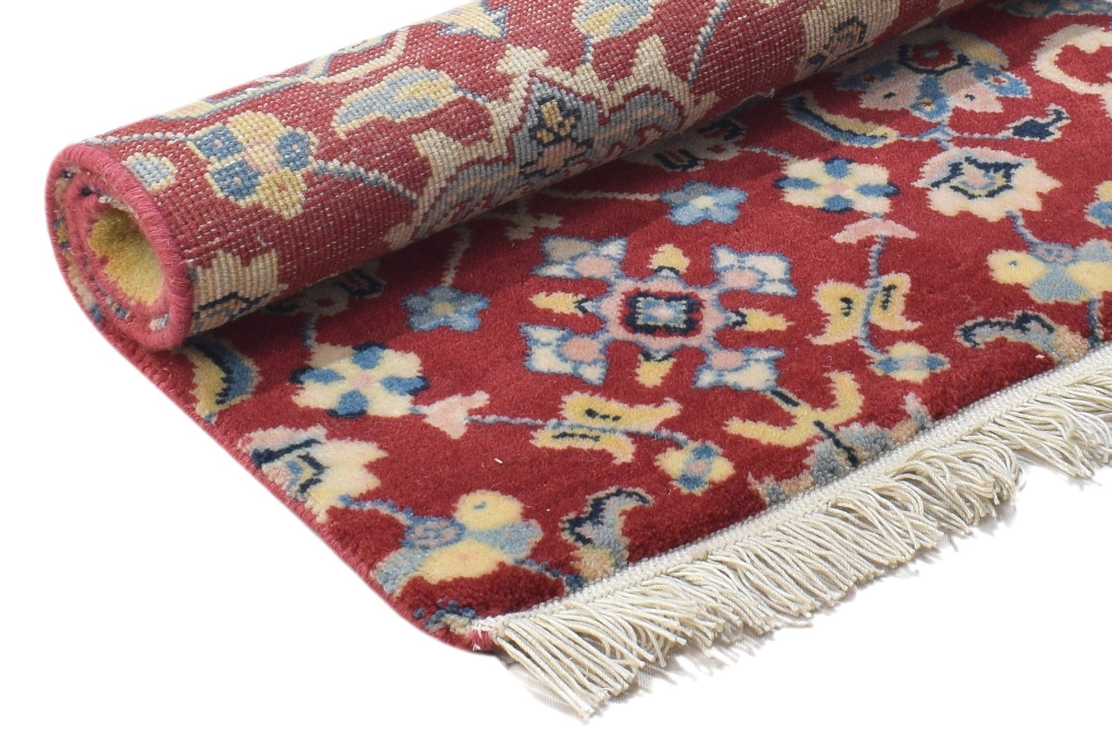 Hand Knotted Red Wool Rug 2' X 3' Persian Kashan Oriental Small Carpet   7864333435029