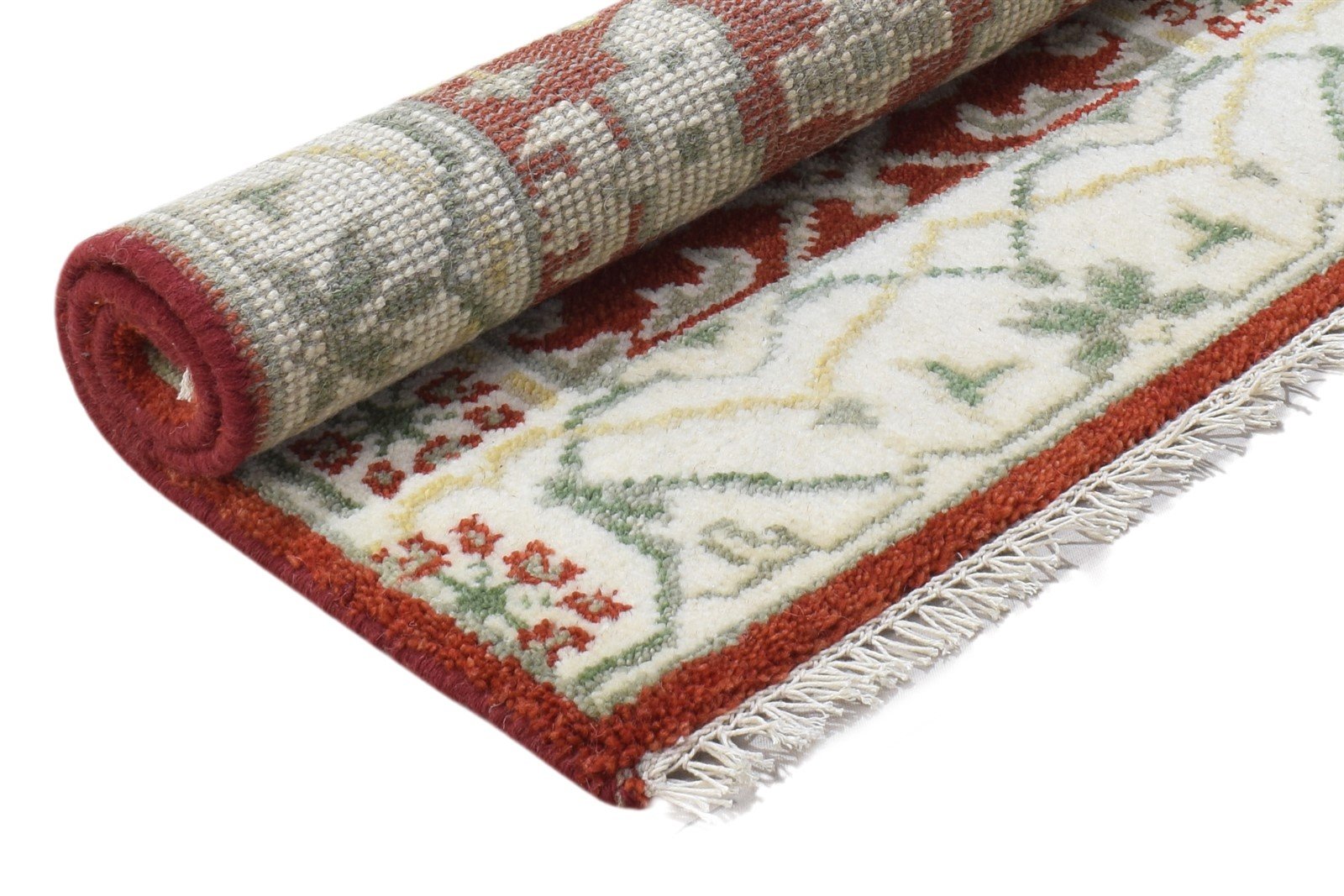 Hand Knotted Red Wool Rug 2' X 3' Persian Oushak Oriental Small Carpet   7864191549589