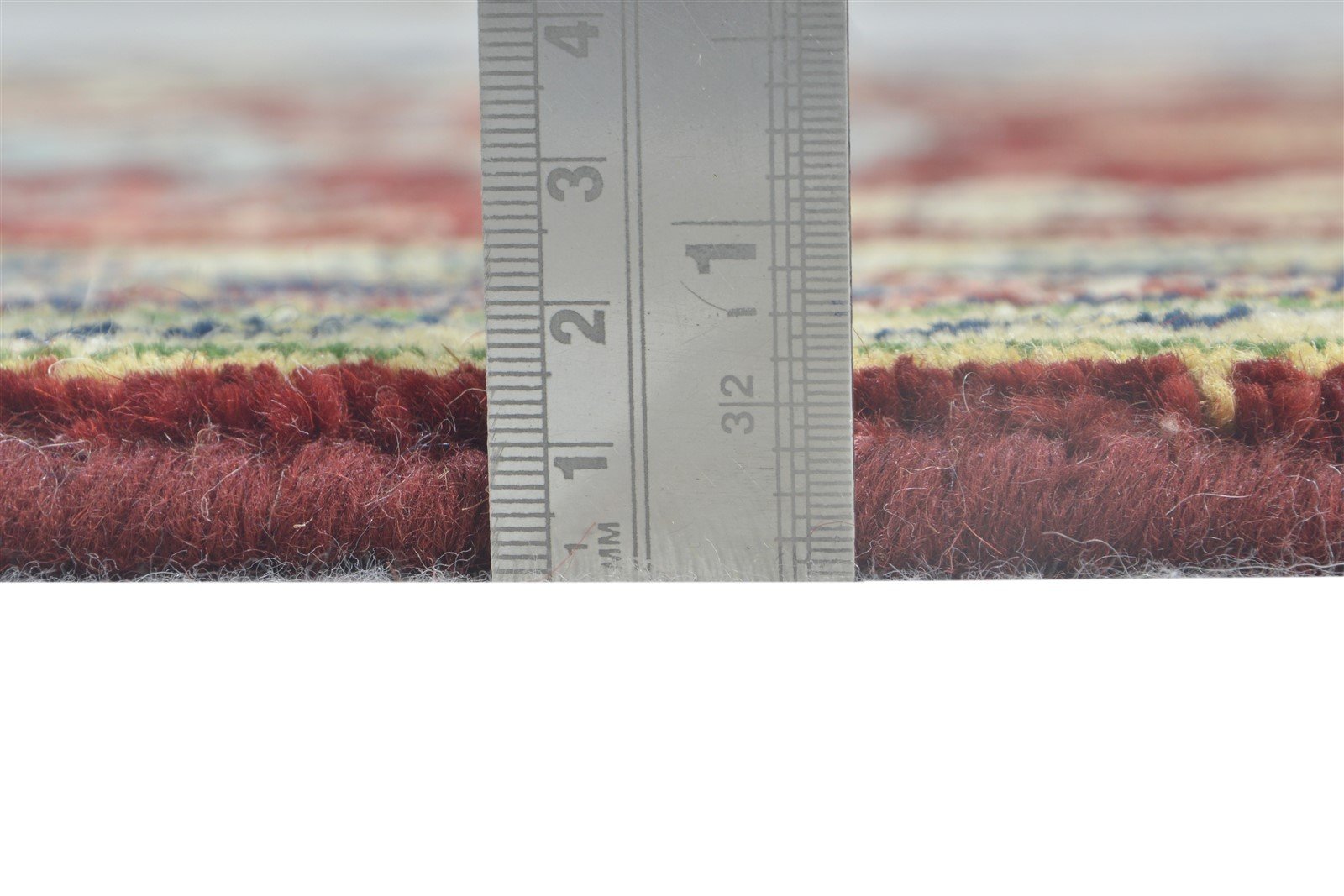 Hand Knotted Red Wool Rug 3' X 5' Persien Heriz-Indian Oriental Small Carpet   7865093390485