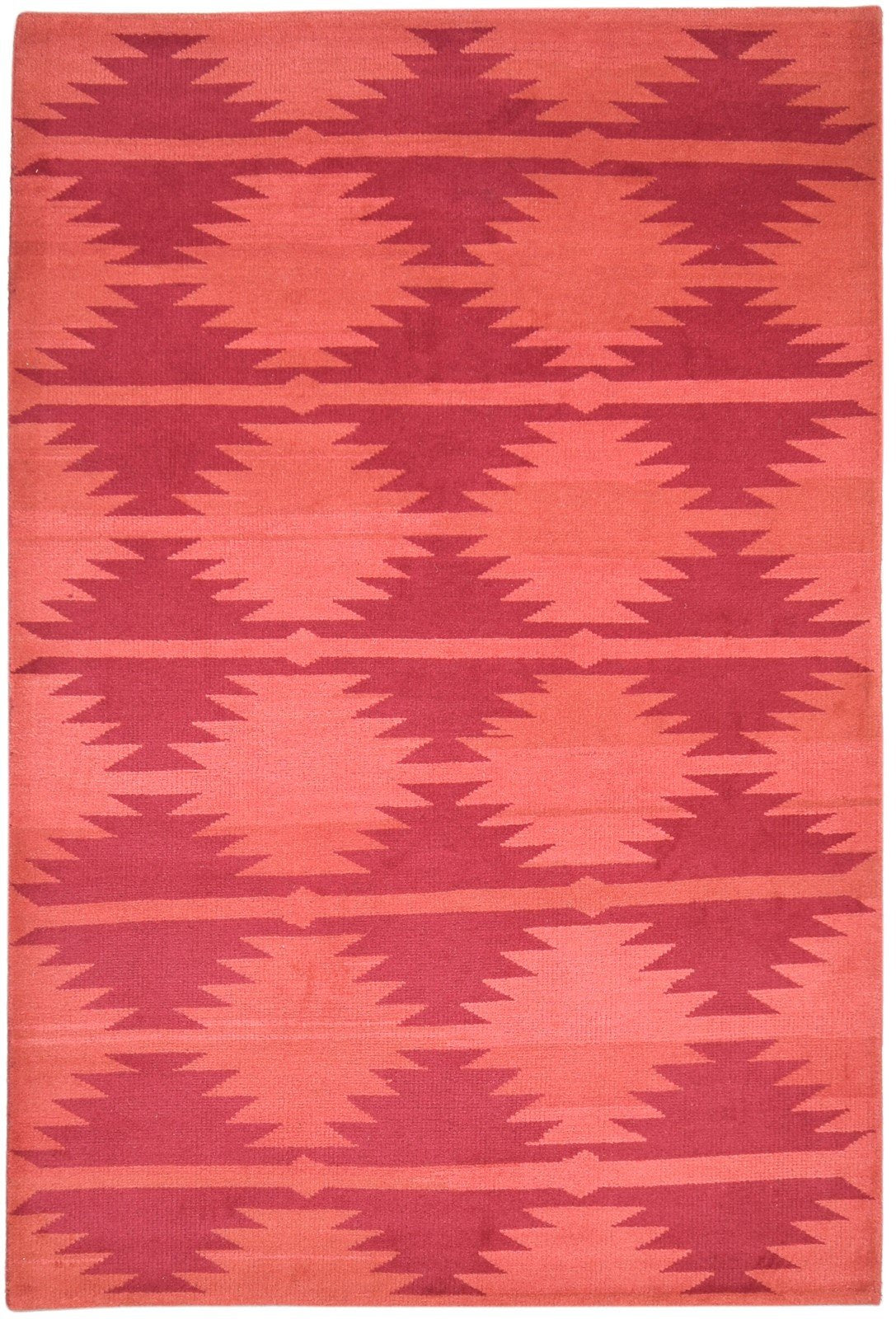 Hand Knotted Red Wool Rug 5' X 7' Persian Southwestern Tribal Room Size Carpet   7864411553941