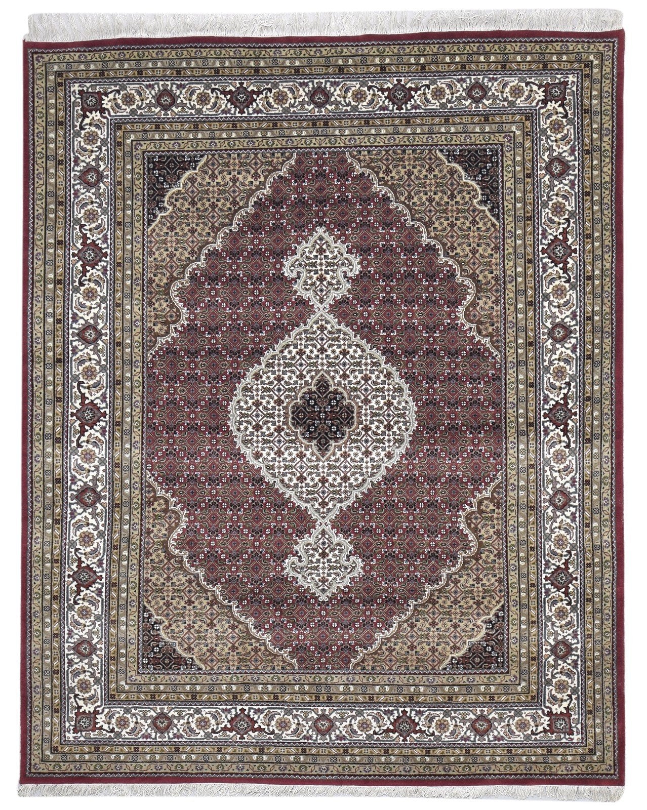 Hand Knotted Red Wool Rug 6' X 8' Persian Bijar Oriental Large Carpet   7864346837141