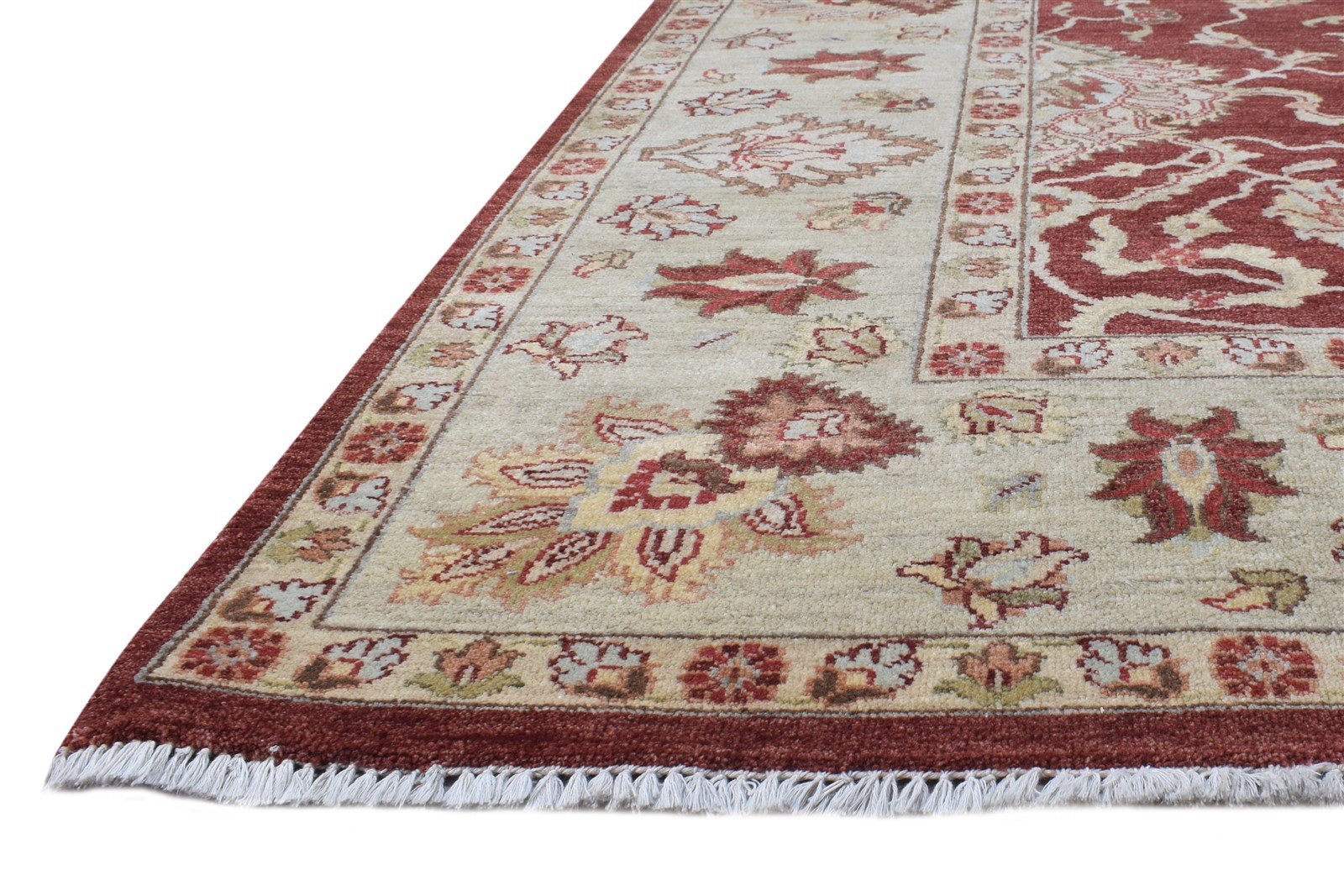 Hand Knotted Red Wool Rug 8' X 10' Persian Kashan Oriental Large Carpet   7864619401365