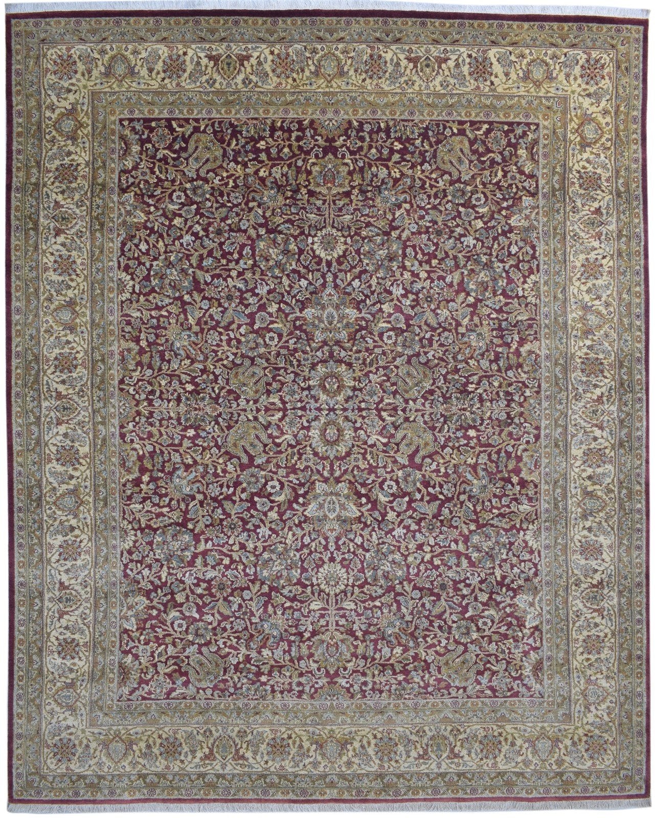 Hand Knotted Red Wool Rug 8' X 10' Persian Kashan Oriental Large Carpet   7860695466133