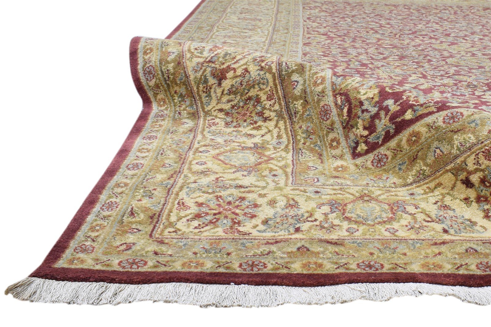 Hand Knotted Red Wool Rug 8' X 10' Persian Kashan Oriental Large Carpet   7860695466133