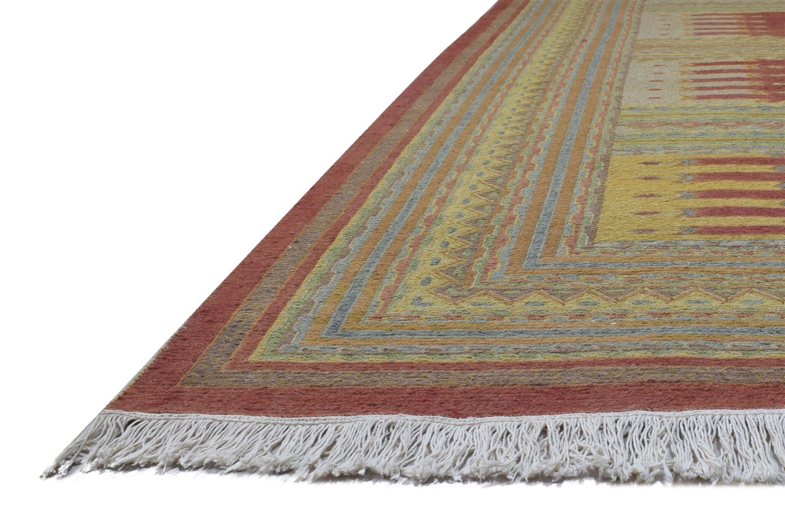 Hand Knotted Red Wool Rug 8' X 10' Persian Southwestern Tribal Large Carpet   7864912117909