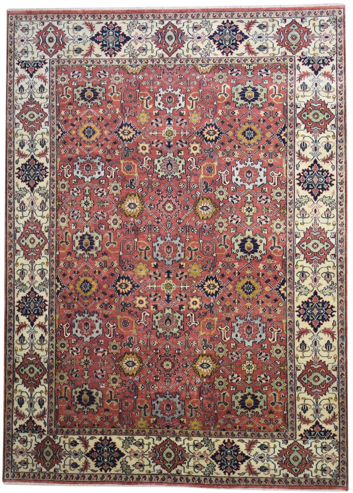 Hand Knotted Red Wool Rug 8' X 12' Persian Kashan Oriental Large Carpet   7864202854549