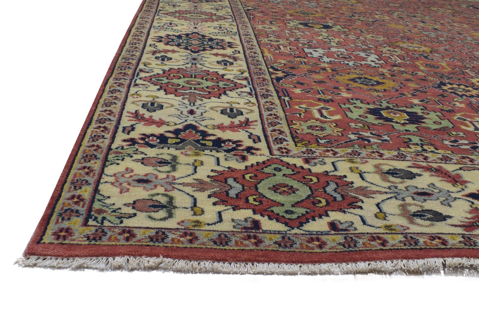 Hand Knotted Red Wool Rug 8' X 12' Persian Kashan Oriental Large Carpet   7864202854549