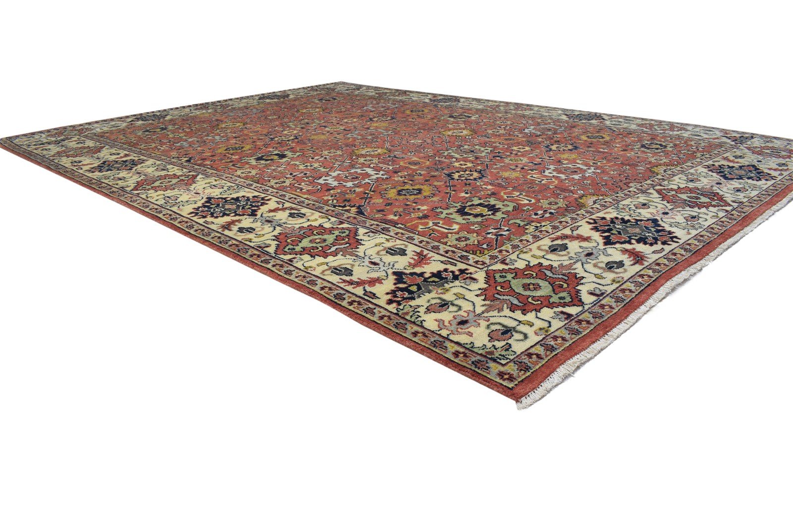 Hand Knotted Red Wool Rug 8' X 12' Persian Kashan Oriental Large Carpet   7864202854549