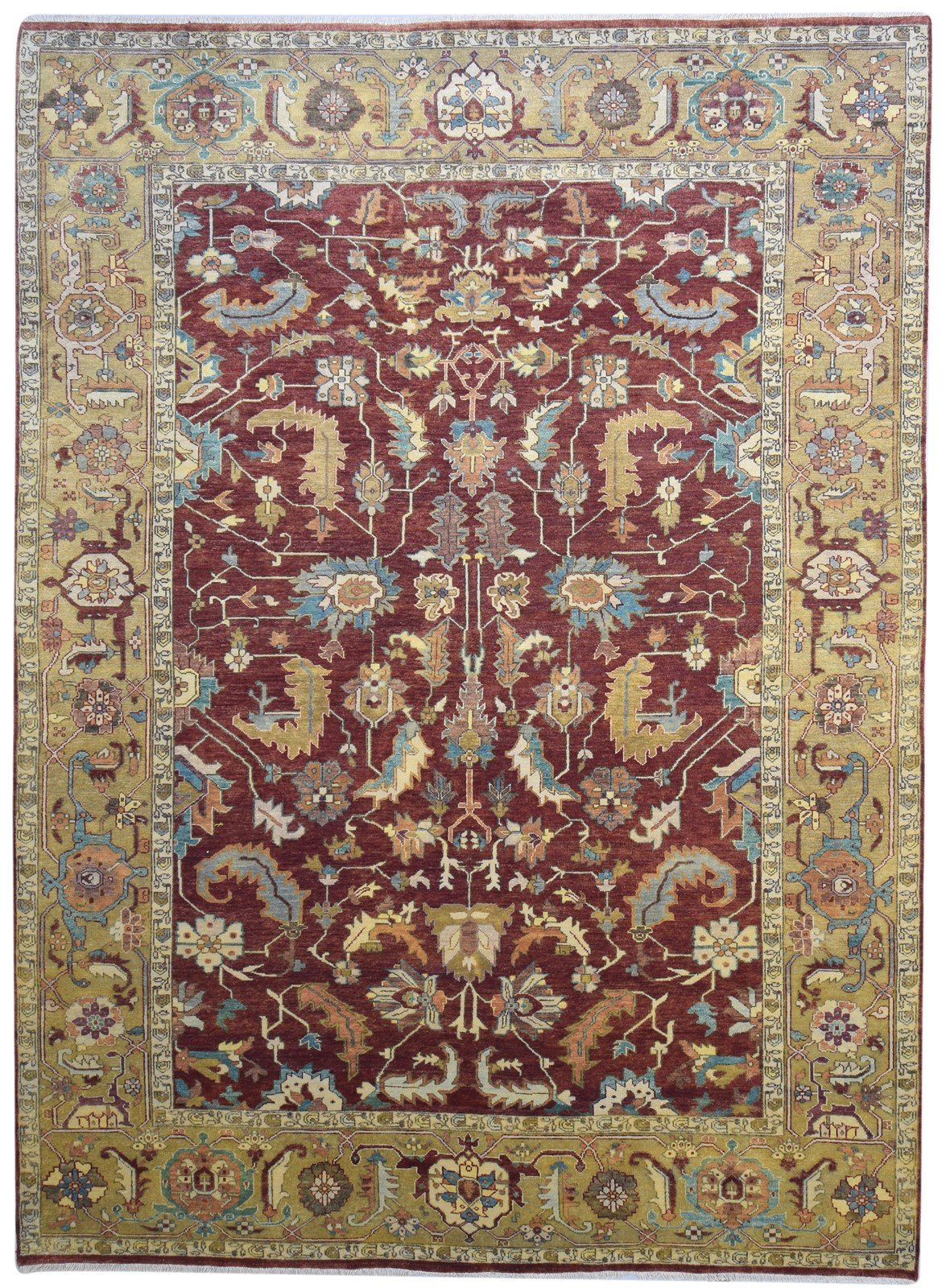 Hand Knotted Red Wool Rug 9' X 12' Persian Kashan Oriental Large Carpet   7864770166933