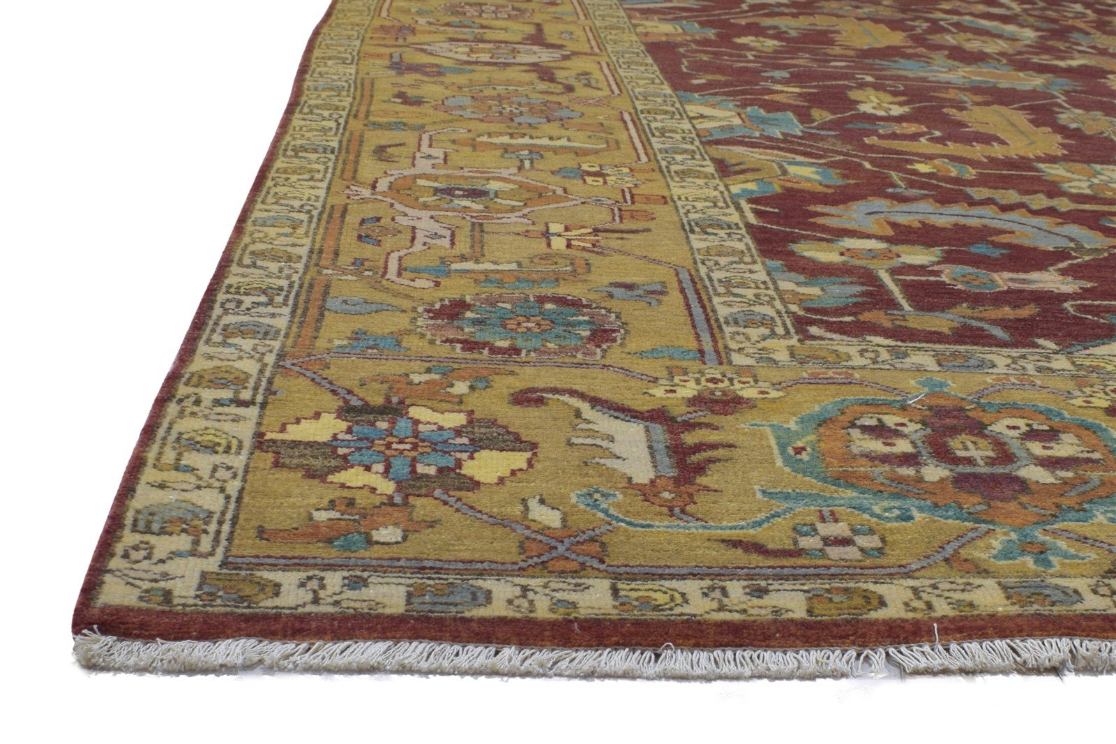 Hand Knotted Red Wool Rug 9' X 12' Persian Kashan Oriental Large Carpet   7864770166933
