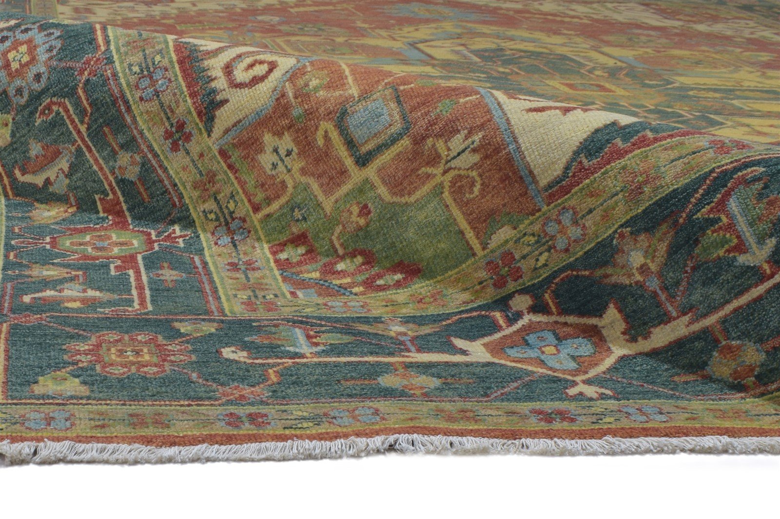 Hand Knotted Red Wool Rug 9' X 12' Persian Serapi Oriental Large Carpet   7864200691861