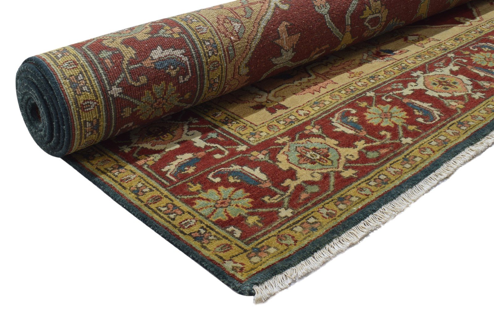 Hand Knotted Red Wool Rug 9' X 12' Persian Serapi Oriental Large Carpet   7864195088533