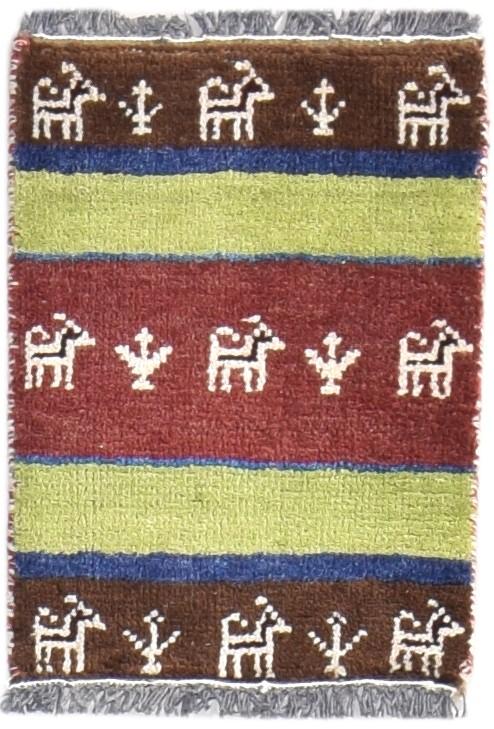 Hand Knotted Rust Wool Rug 1' X 2' Southwestern American Tribal Small Carpet   7865060884629