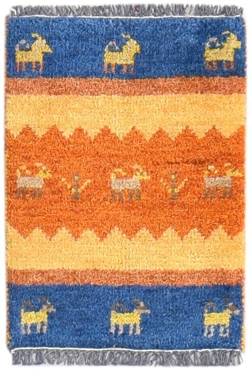 Hand Knotted Rust Wool Rug 1' X 2' Southwestern American Tribal Small Carpet   7865084215445
