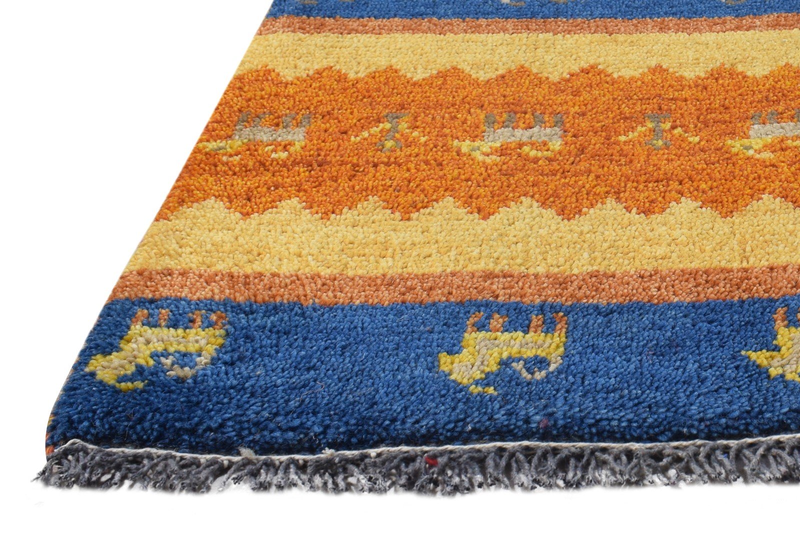 Hand Knotted Rust Wool Rug 1' X 2' Southwestern American Tribal Small Carpet   7865084215445