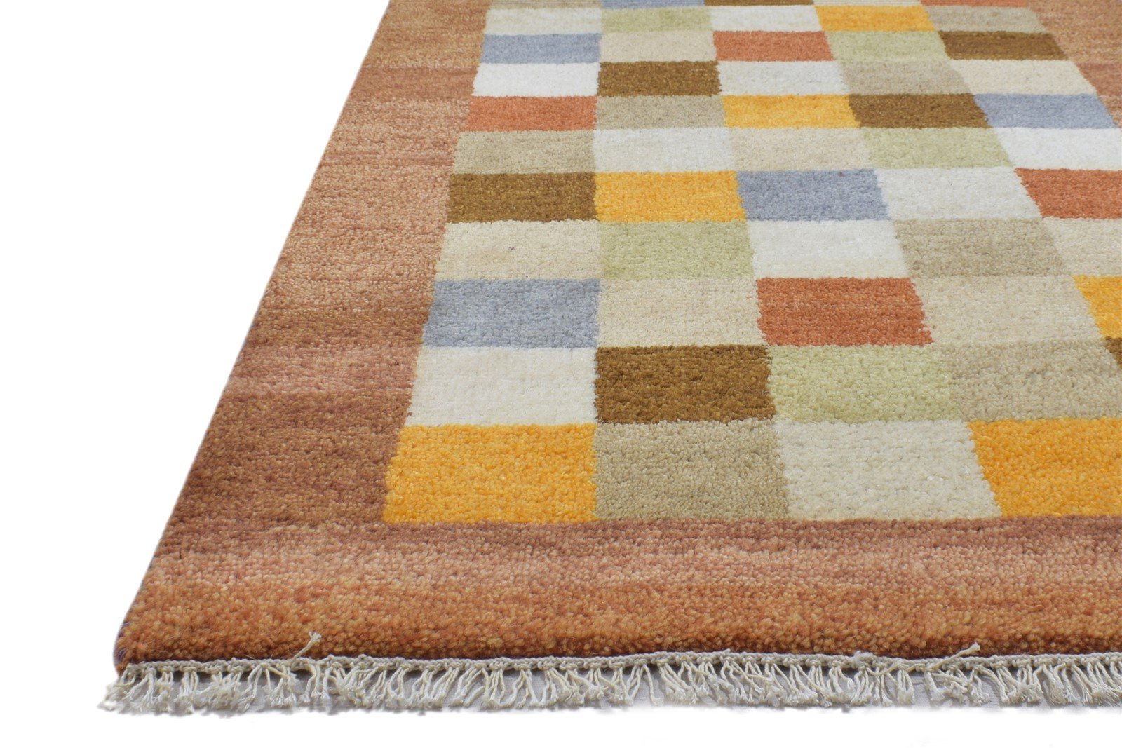 Hand Knotted Rust Wool Rug 2'6 X 5' Persien Gabbeh Tribal Small Carpet   7864316788885