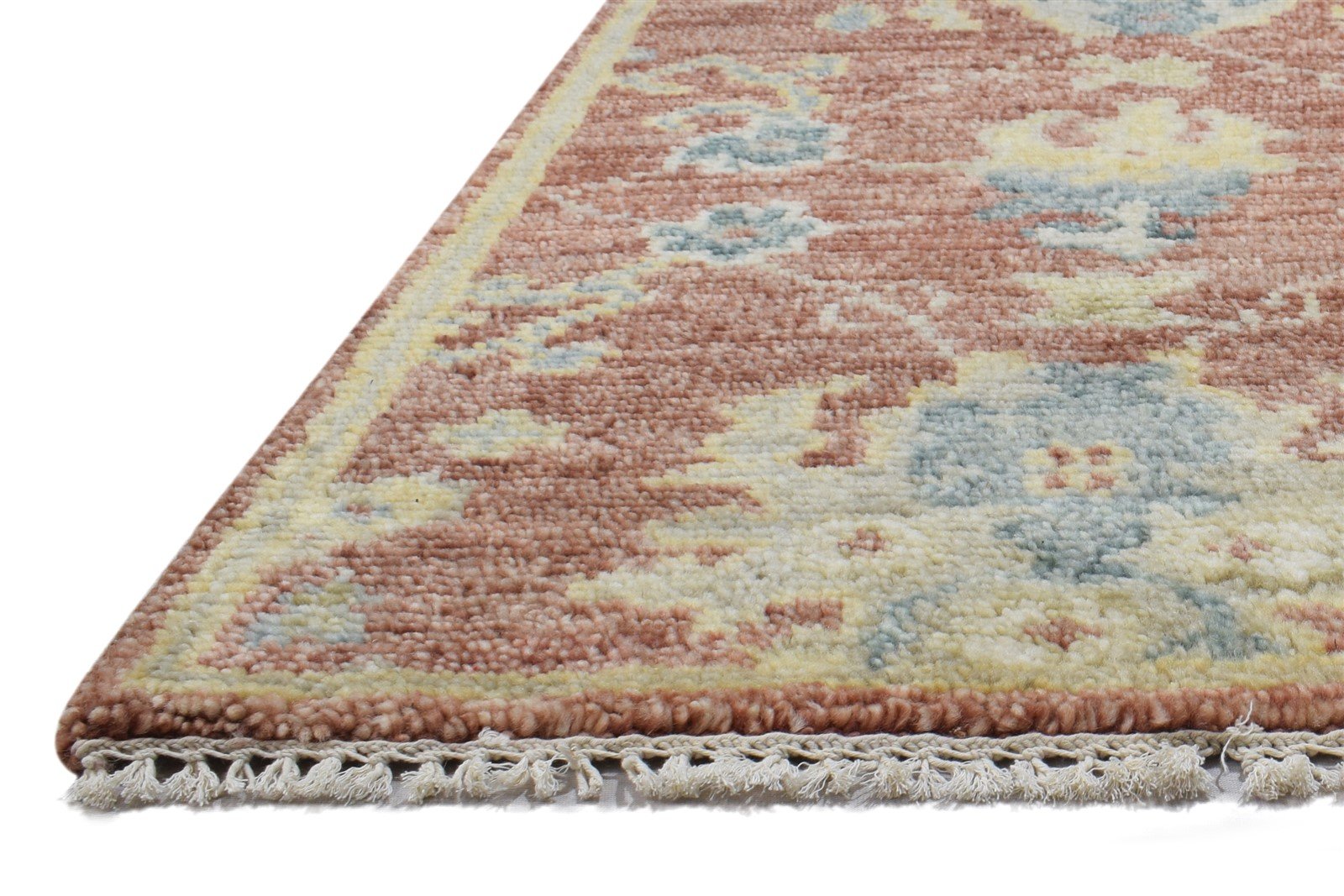 Hand Knotted Rust Wool Rug 2' X 3' Persian Oushak Oriental Small Carpet   7864326881429