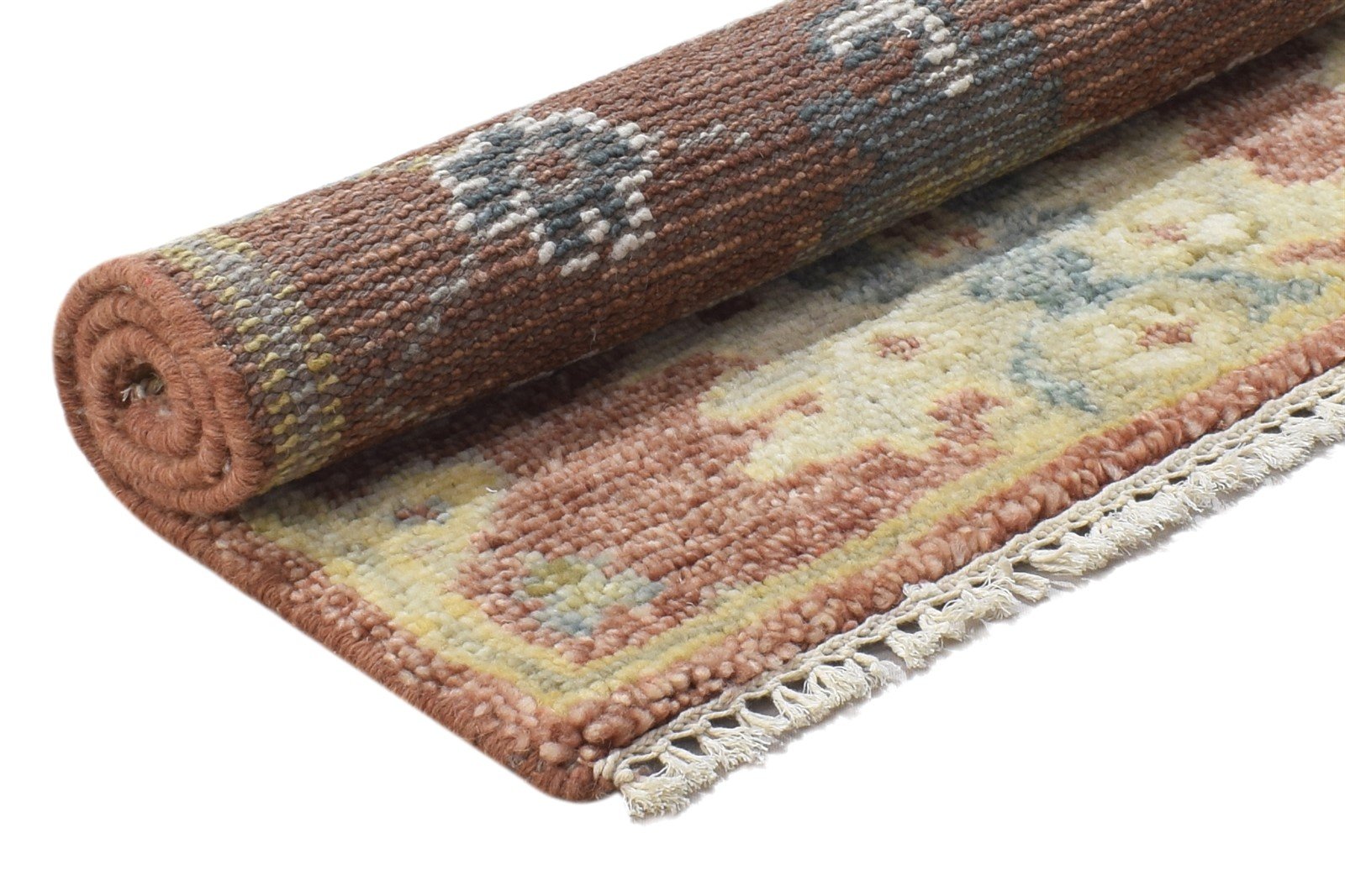 Hand Knotted Rust Wool Rug 2' X 3' Persian Oushak Oriental Small Carpet   7864326881429