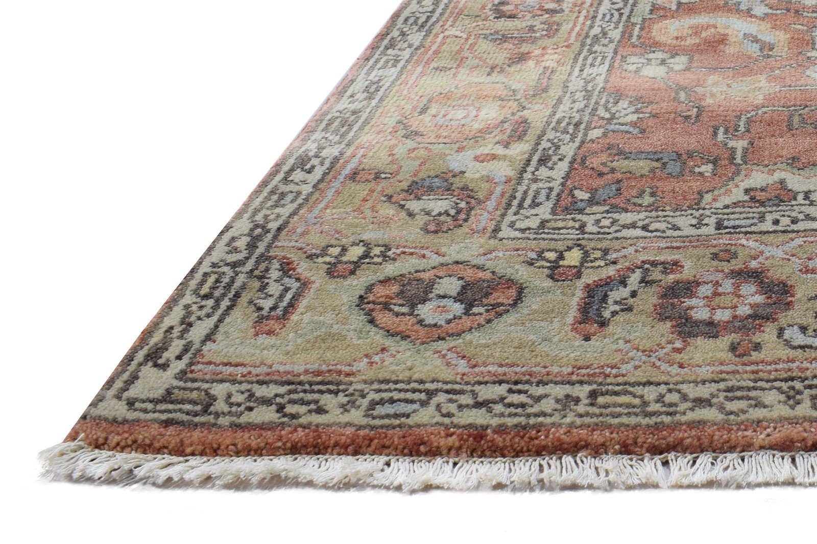 Hand Knotted Rust Wool Rug 4' X 6' Persian Oushak Oriental Room Size Carpet   7864996790421
