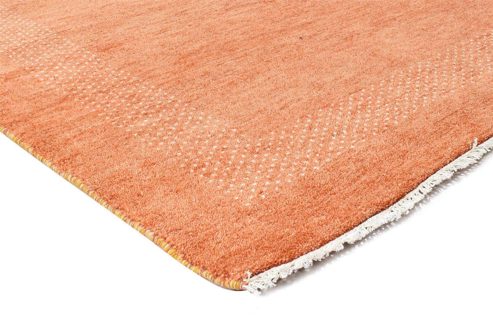 Hand Knotted Rust Wool Rug 7' X 10' Modern Scandinavian Solid Large Carpet   7865066061973