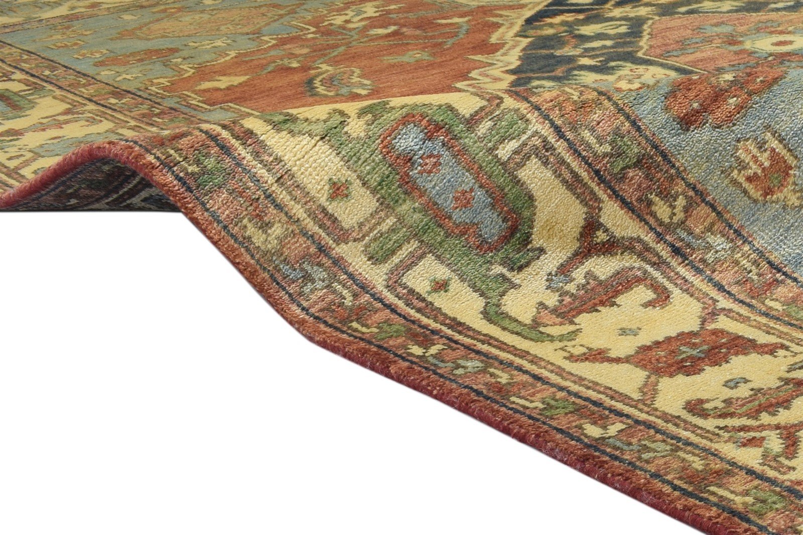 Hand Knotted Rust Wool Rug 8' X 10' Persian Serapi Oriental Large Carpet   7864195973269