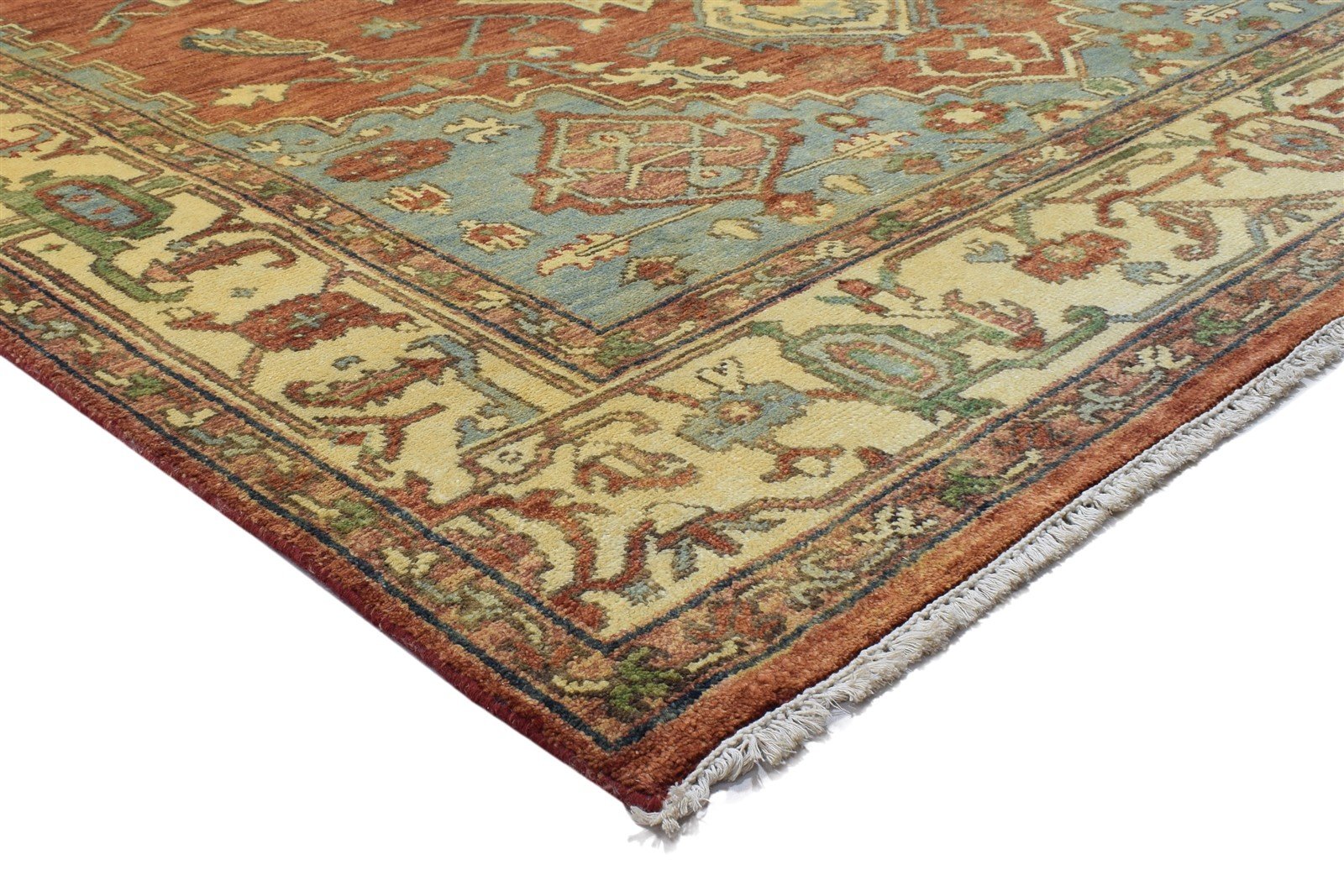 Hand Knotted Rust Wool Rug 8' X 10' Persian Serapi Oriental Large Carpet   7864195973269