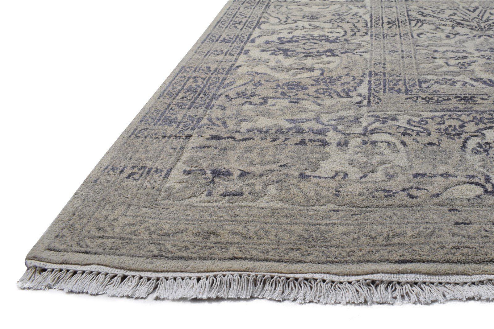 Hand Knotted Sage Wool Rug 10' X 14' Persian Kashan Oriental Extra Large Carpet   7864809980053
