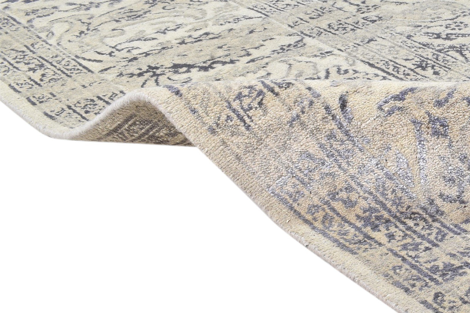 Hand Knotted Sage Wool Rug 10' X 14' Persian Kashan Oriental Extra Large Carpet   7864809980053