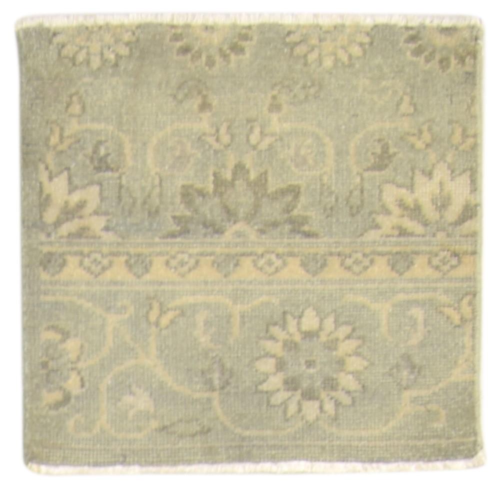 Hand Knotted Sage Wool Rug 2' X 2' Persian Oushak Oriental Small Carpet   7864122015893