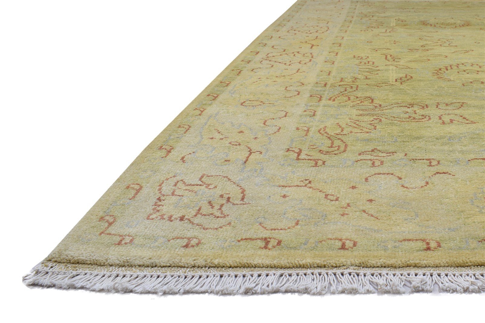 Hand Knotted Sage Wool Rug 8' X 10' Persian Agra Oriental Large Carpet   7864169136277