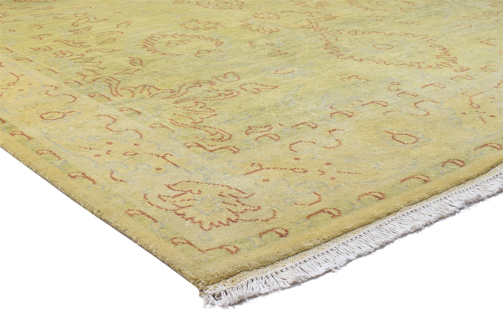 Hand Knotted Sage Wool Rug 8' X 10' Persian Agra Oriental Large Carpet   7864169136277