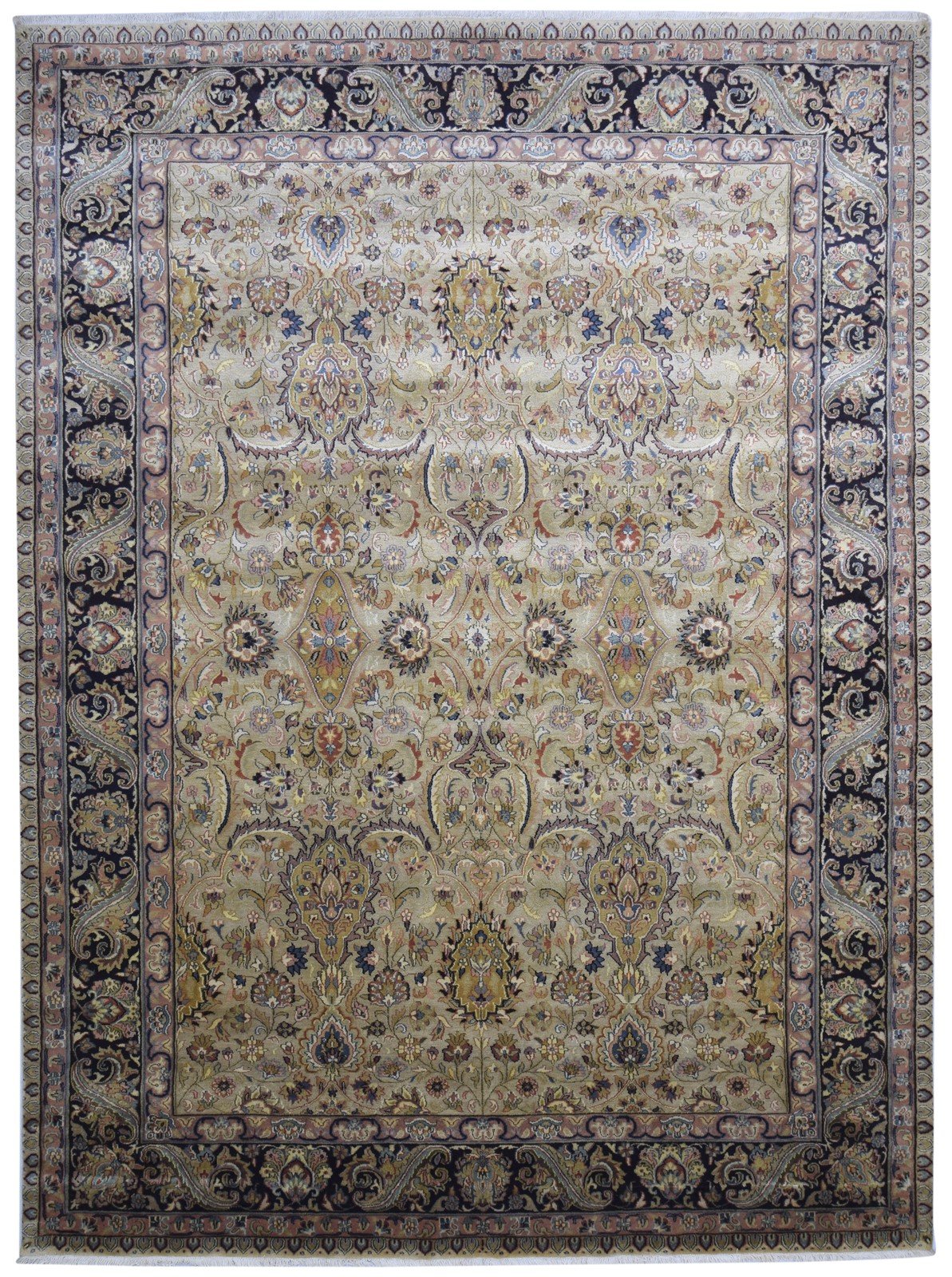 Hand Knotted Sage Wool Rug 9' X 12' Persian Tabriz Oriental Large Carpet   7864173461653