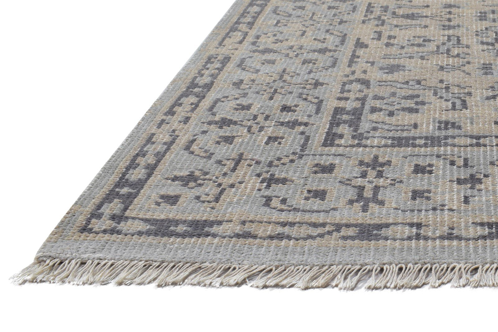 Hand Knotted Sage Wool / Silk Rug 5X8 Persian Kashan Oriental Room Size Carpet   7864801886357