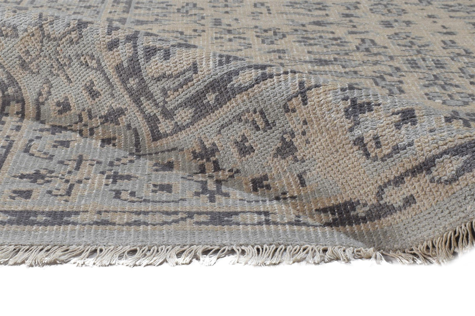 Hand Knotted Sage Wool / Silk Rug 5X8 Persian Kashan Oriental Room Size Carpet   7864801886357
