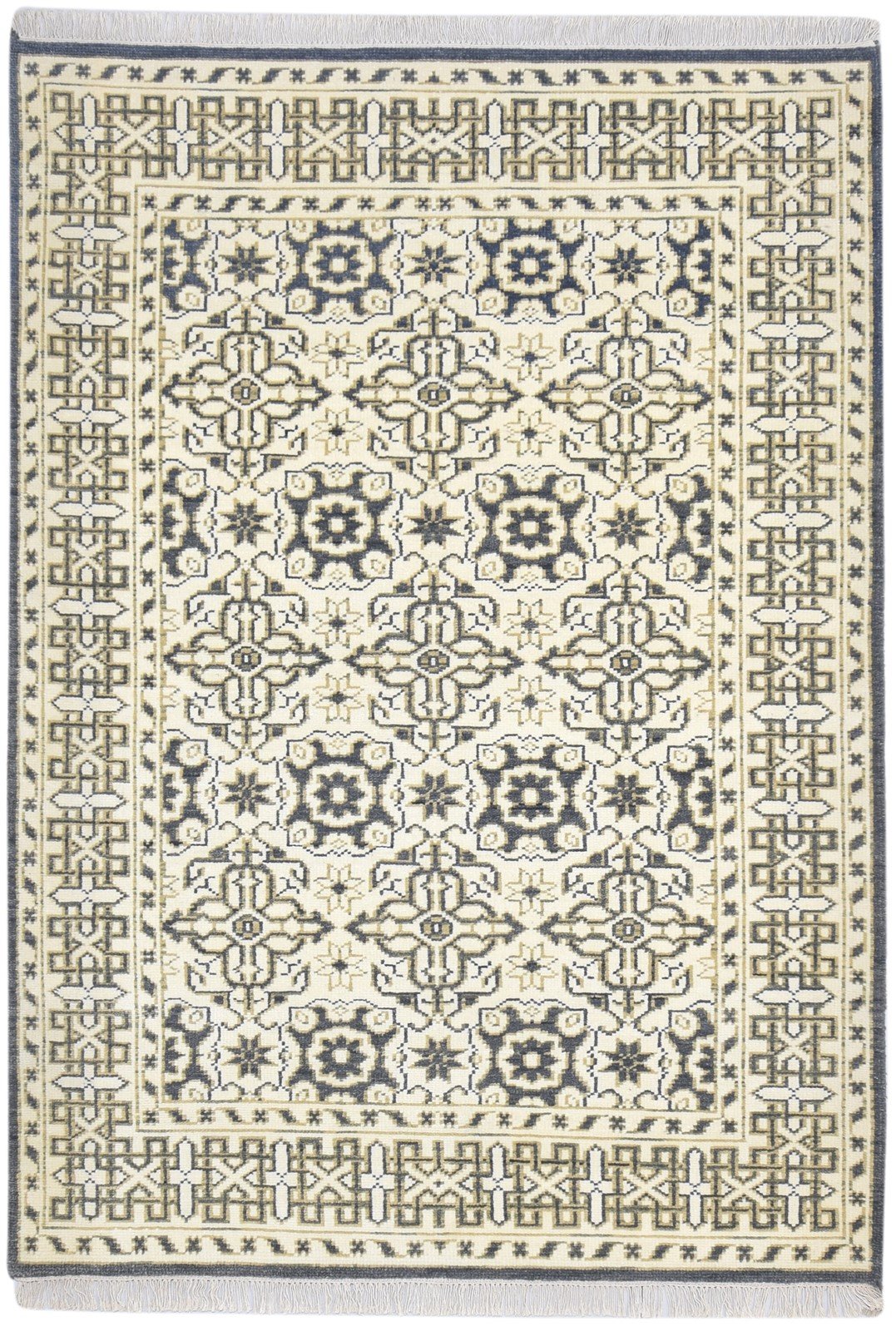 Hand Knotted Sand Wool Rug 6' X 8' Persian Bokhara Oriental Room Size Carpet   7864418599061